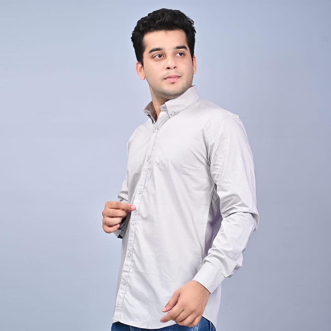 GREY FORMAL SHIRTS FOR MEN 